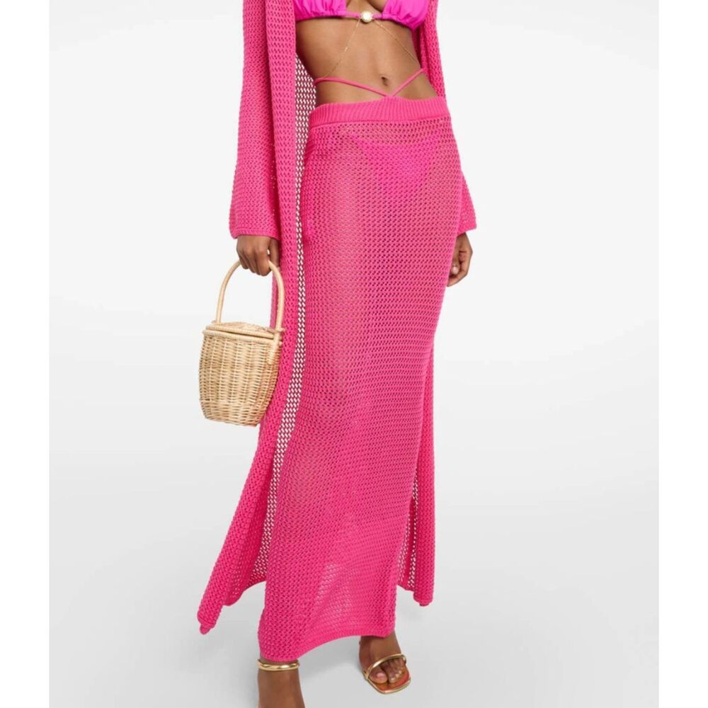 BANANHOT‎ Aria Knit Maxi Skirt Hot Pink XS/S